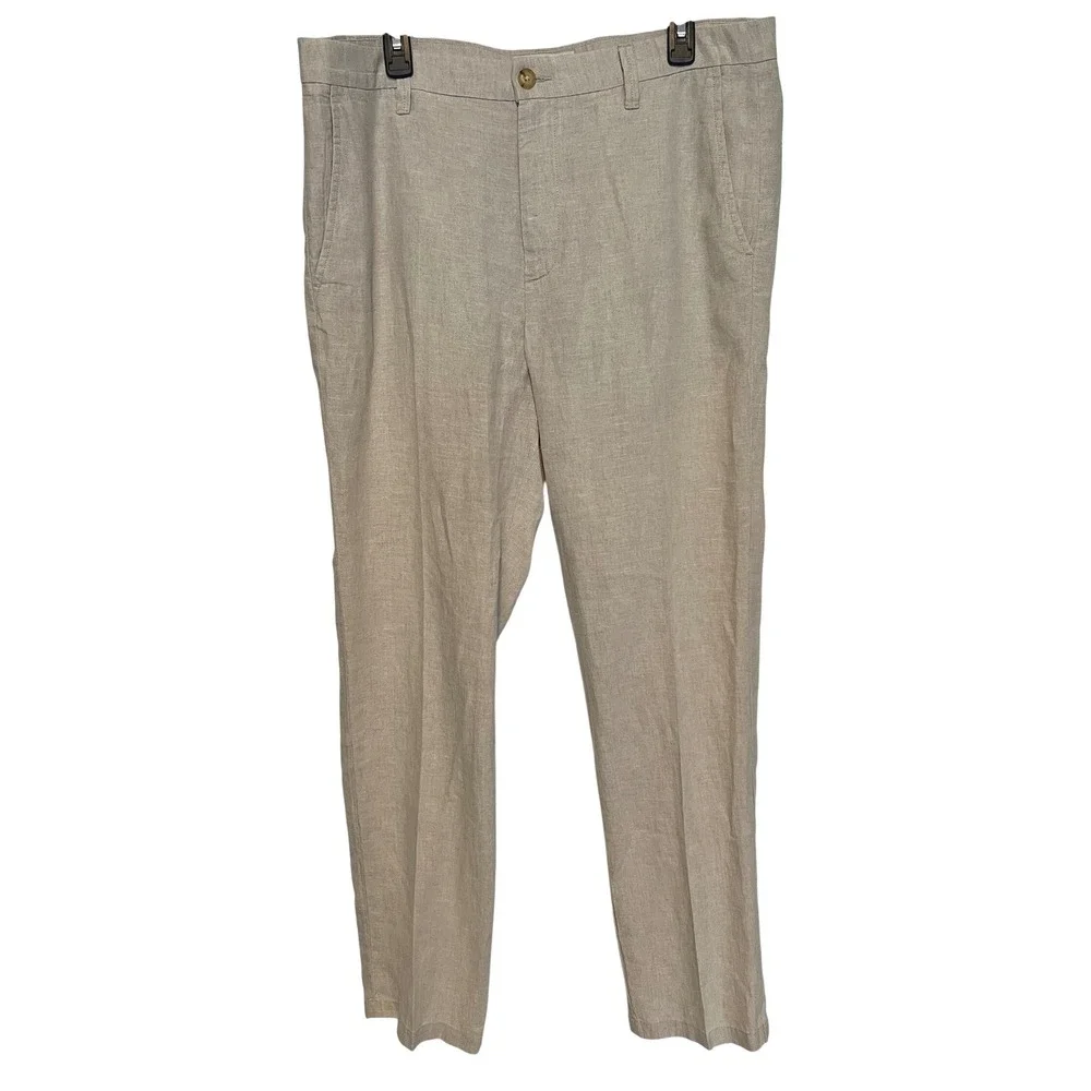Joseph Abboud 36x32 Linen Blend Dress Pants Beach Preppy Summer Resort Old Money